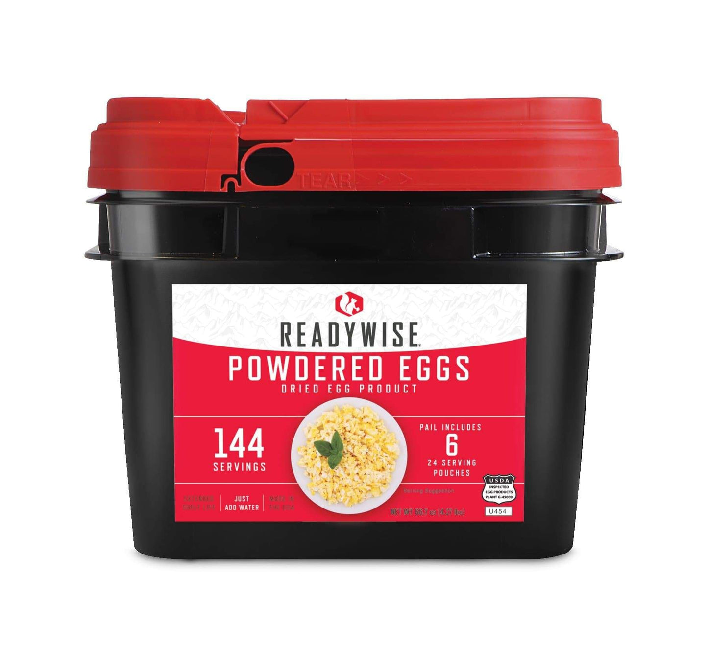 Readywise 144 Serving Powdered Egg Grab & Go Food Storage