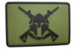 Molon Labe Spartan with Two Rifles 2" x 3" PVC Patch - OD