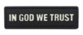 In God We Trust PVC Tab Patch - B&W