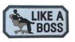Like A Boss 1" x 2.4" PVC Patch - Black & Gray