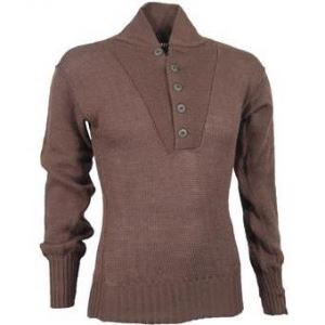 New US Army Brown Wool Sweater - Small