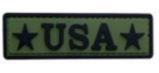 USA Tab with Star PVC Patch - OD