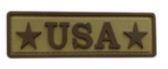 USA Tab with Star PVC Patch - Coyote Brown