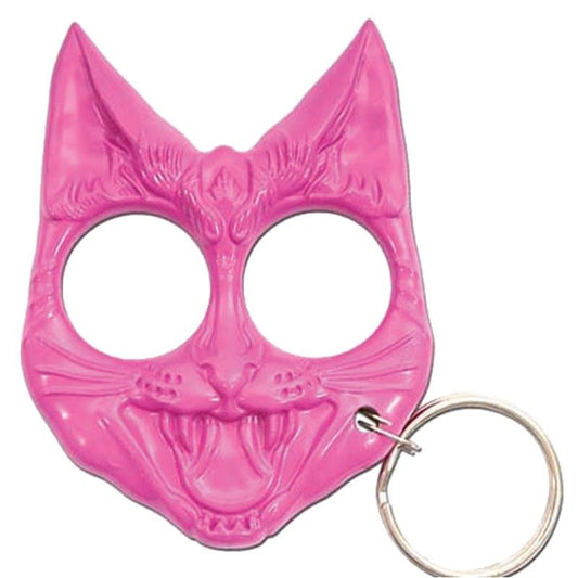 Kitty Kat Defense Keychain - Pink