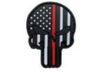 US Flag Patriot Punisher PVC Patch -Thin Red Line