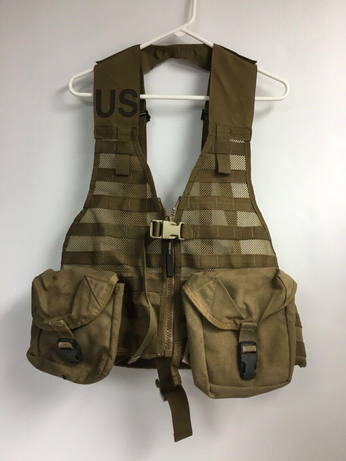 US Military Issue Modular Lightweight MOLLE II Vest Coyote & First Aid Pouches