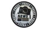 News Press Camera Round PVC Patch