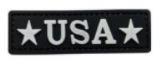 USA Tab with Star PVC Patch - Black
