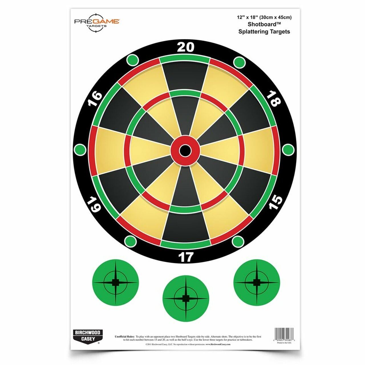 Birchwood Casey 12" x 18" Pregame Shotboard Targets - Pack of 8