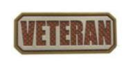 Veteran PVC Tab Patch - Cotoye Brown