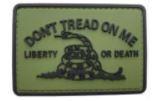 Don't Tread on Me, Liberty or Death 2" x 3" PVC Patch - OD