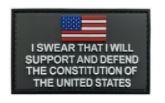 US Flag Uphold Constitution 2" x 3" PVC Patch - RWB