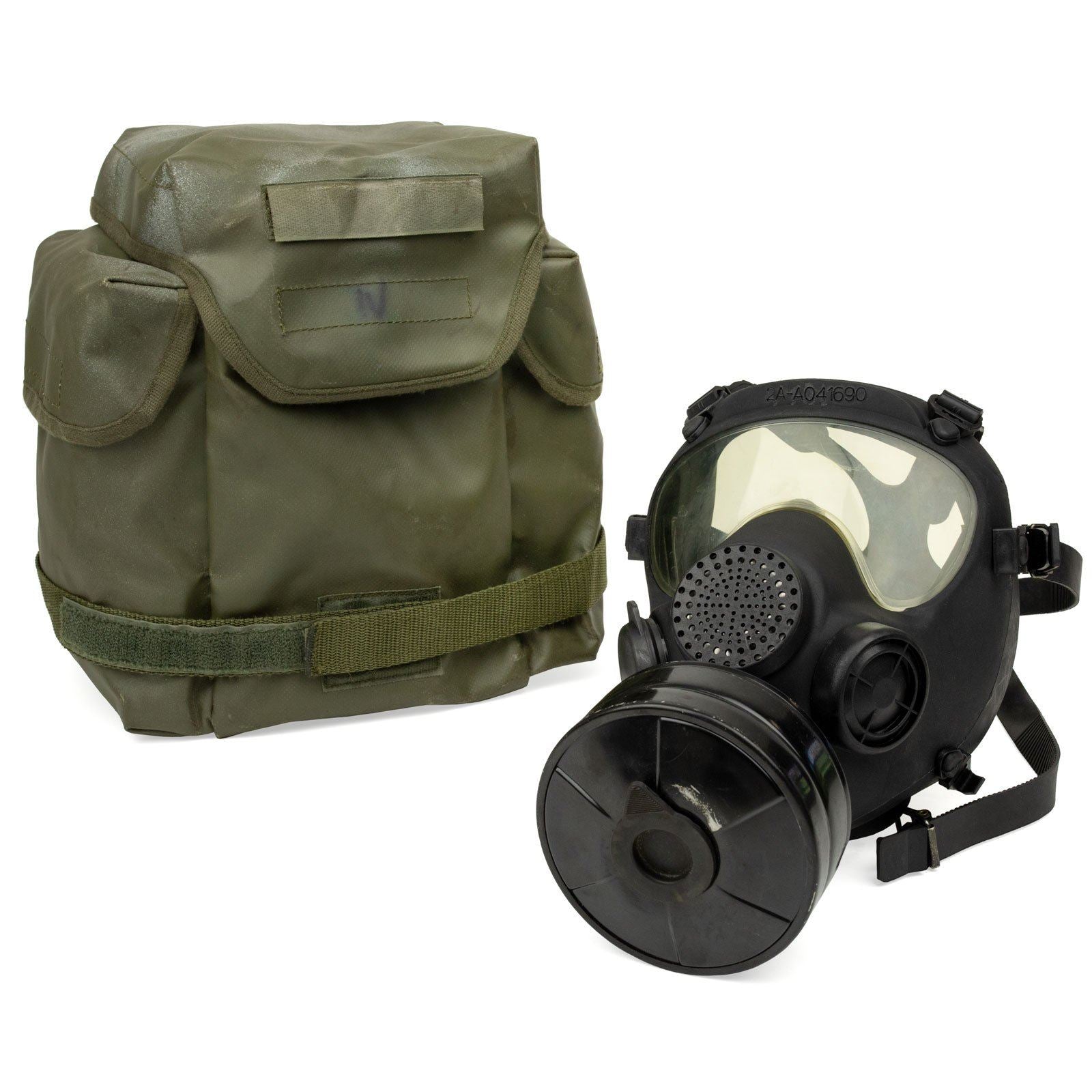 French ARF-A Gas Mask - Bag & Filter - Black, L/XL