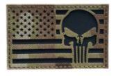 US Flag Punisher Reflective 2" x 3" Patch - Camo