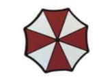 Resident Evil Umbrella Shape PVC Patch - Red & White