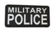 Military Police 2" x 4" PVC Patch - B&W