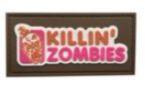 Killin' Zombies Dunkin PVC 2" x 3" - Tan Multicolor