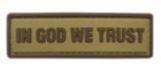 In God We Trust PVC Tab Patch - Coyote Brown