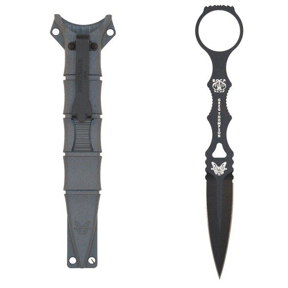 Benchmade SOCP Mini 2.22" Dagger Fixed Blade with Sheath - Grey