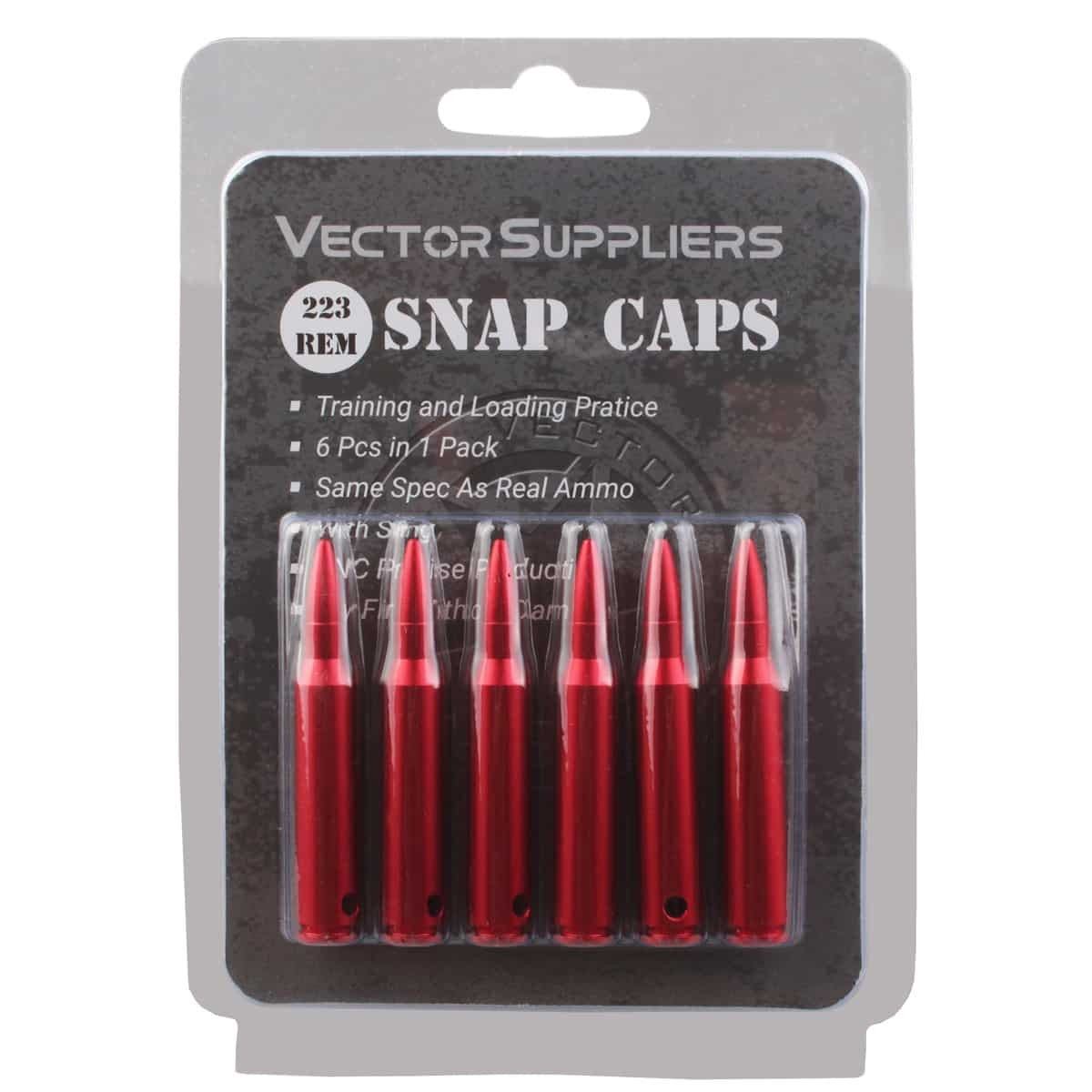 Vector Optics 223 Rem Snap Caps -  Red