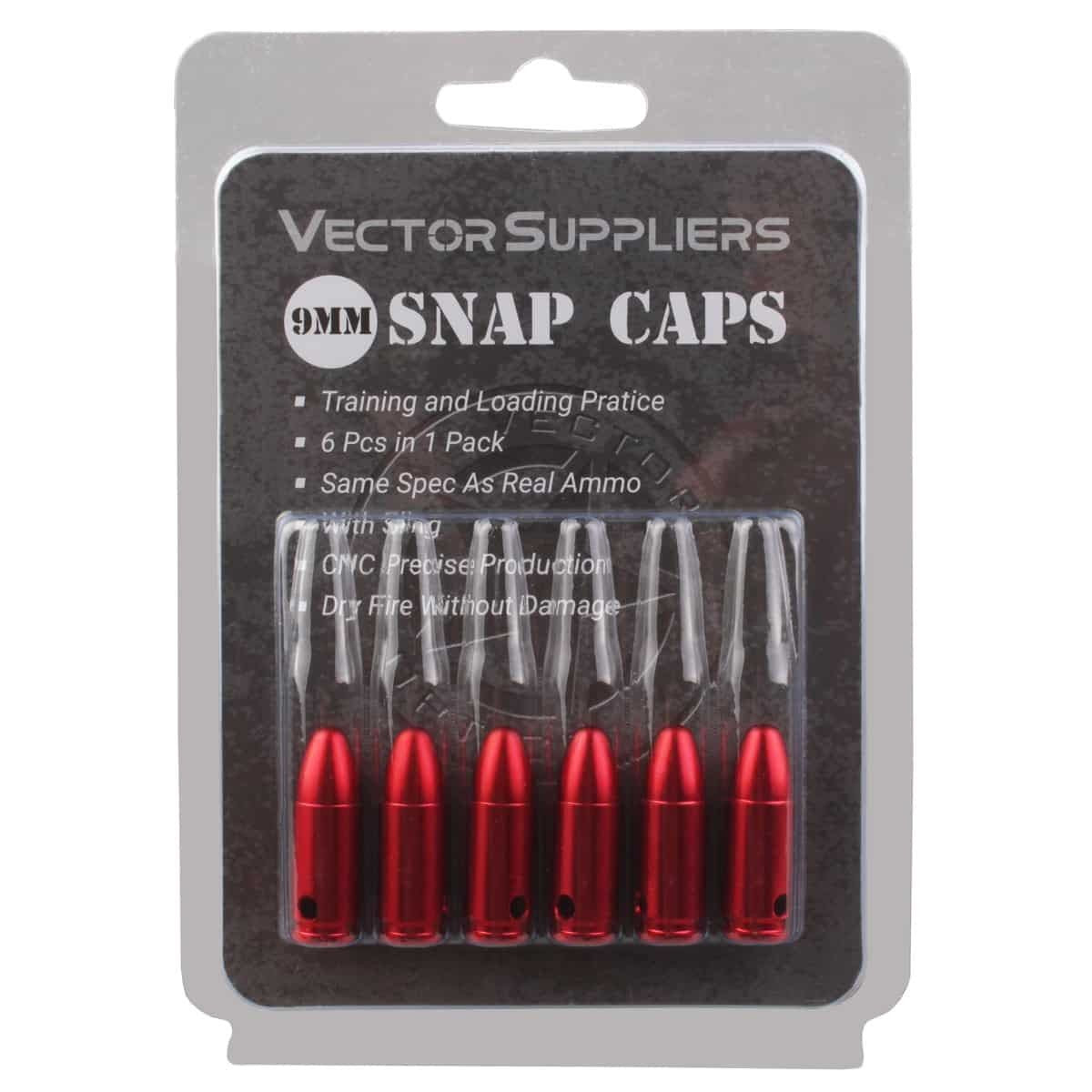 Vector Optics 9mm Snap Caps - Red