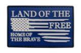 Land of the Free 2" x 3" PVC Patch - Blue