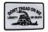 Don't Tread on Me, Liberty or Death 2" x 3" PVC Patch - White